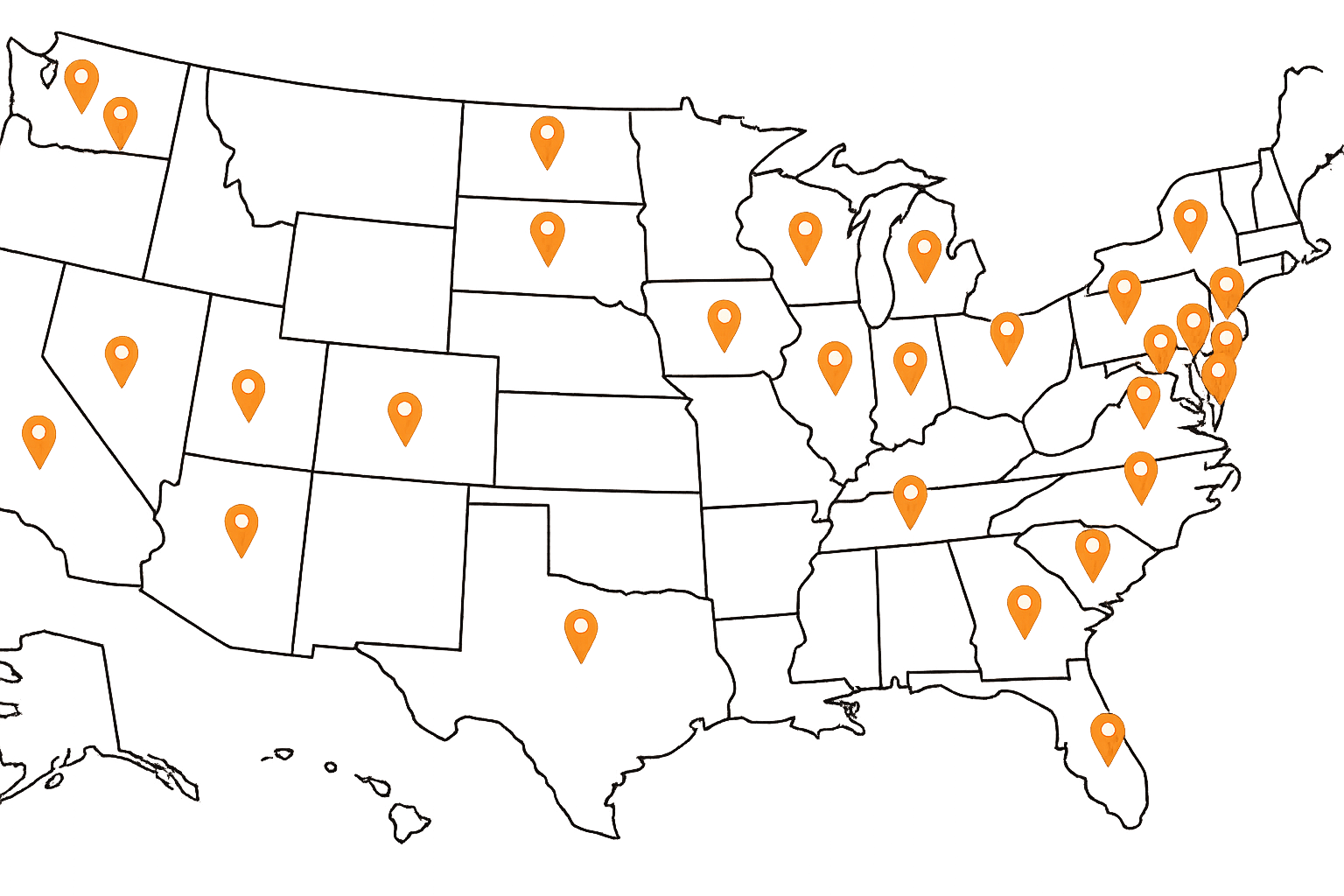FAECOM PE Licensed States Map