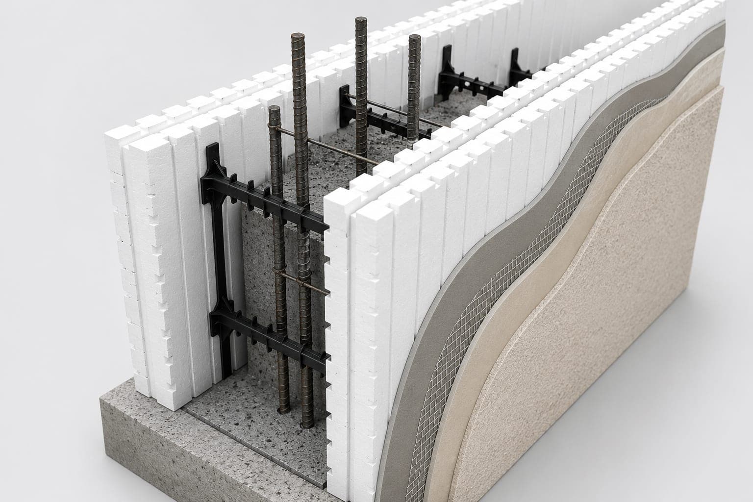 ICF Wall Construction Site